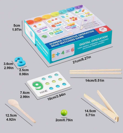 JUEGO DE MATEMATICAS MONTESSORI NIÑOS