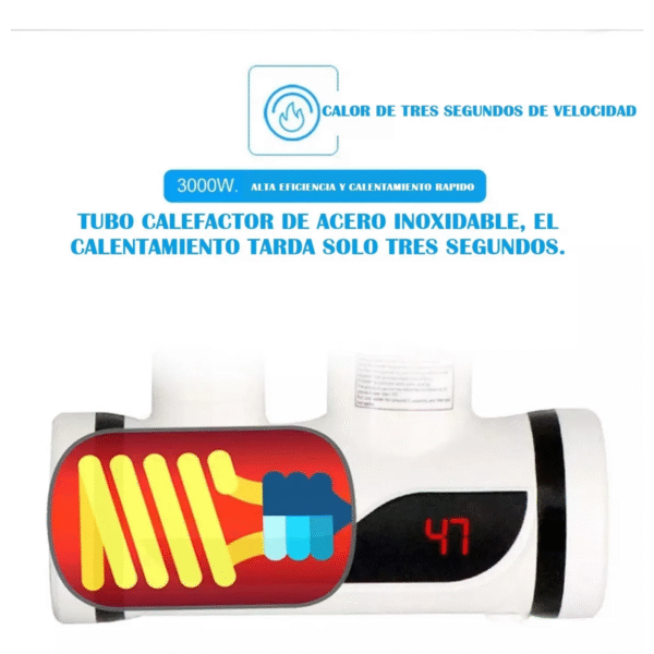 Grifo Lavaplatos Eléctrico con Agua Caliente