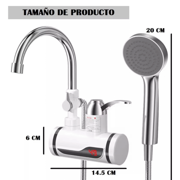 Grifo Lavaplatos Eléctrico con Agua Caliente