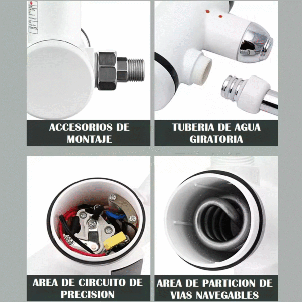 Grifo Lavaplatos Eléctrico con Agua Caliente